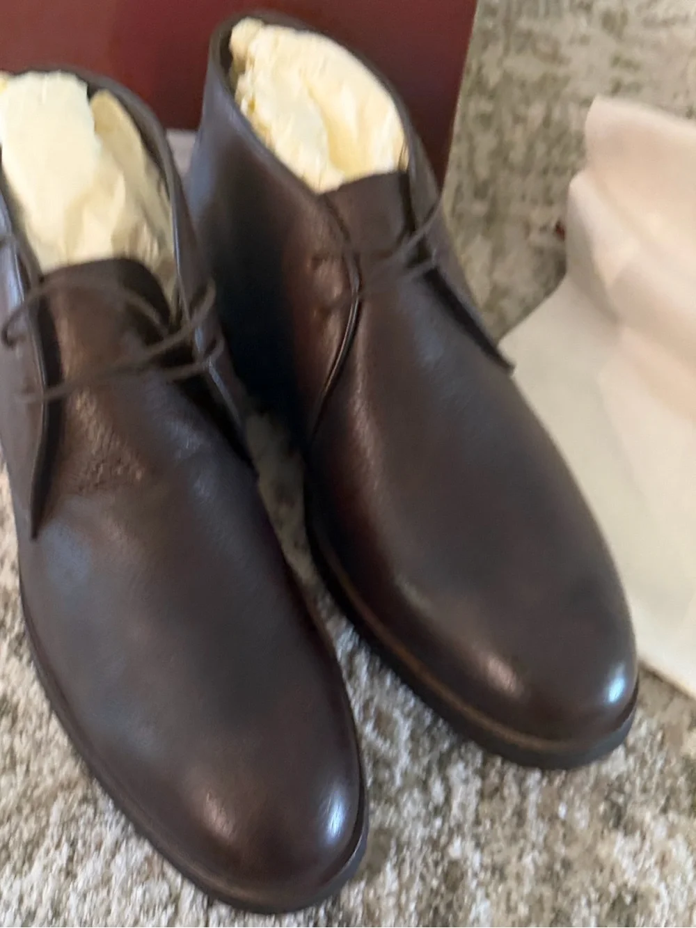 TO BOOT NEW YORK Calder Cognac Burnished Leather Chukka Boot 11M
